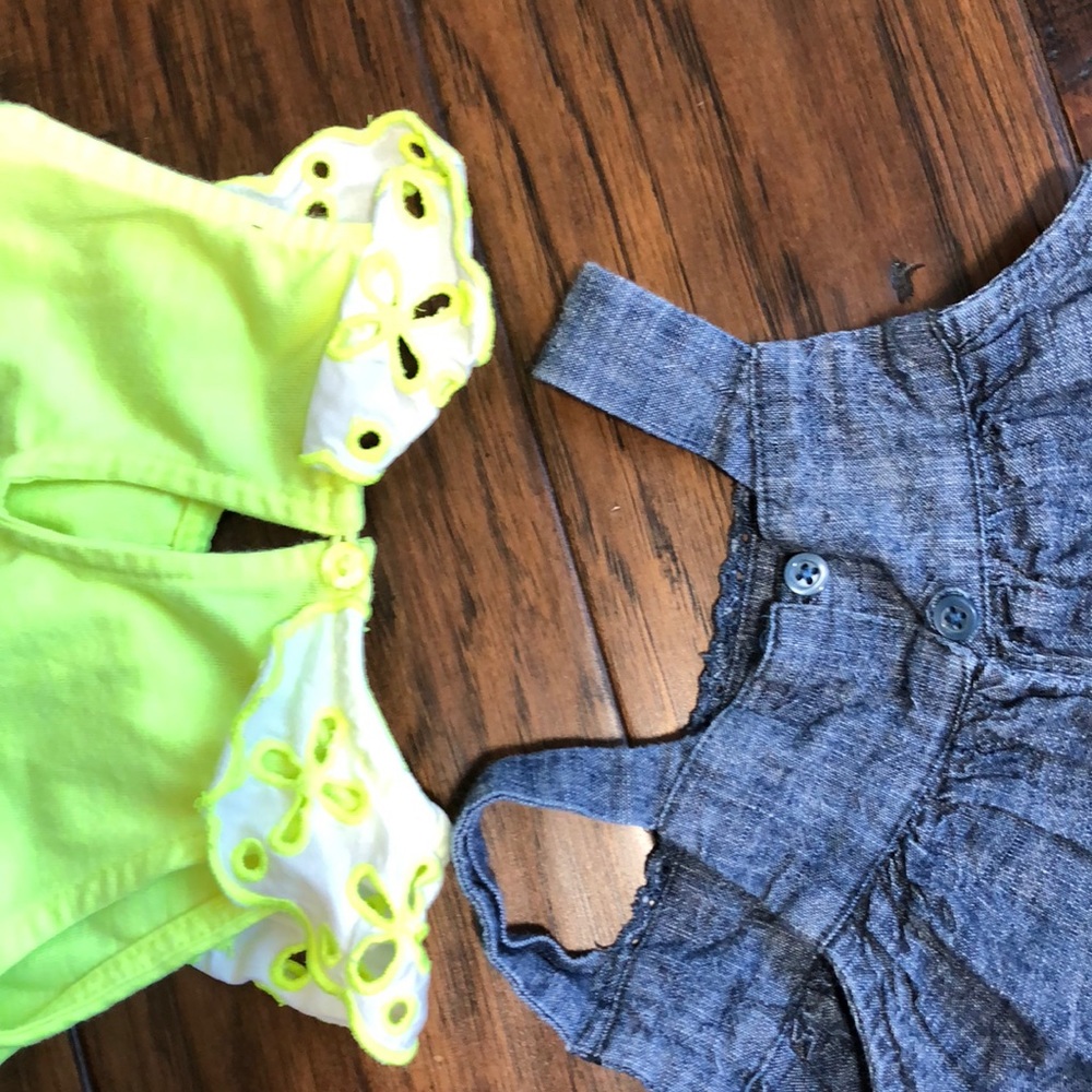 Baby Gap summer bundle yellow and jean tops 18-24 - Picture 6 of 8